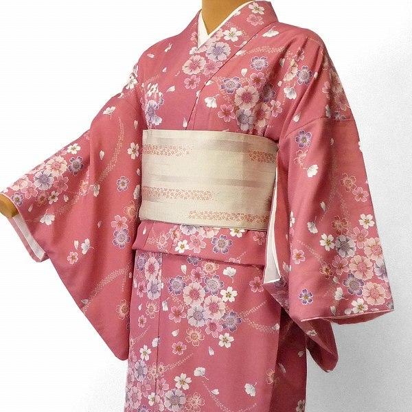 お召しもの 賃借 仕掛ける L大きさ レディース サクラ色・桜 レンタル-着物、浴衣-レディースファッション