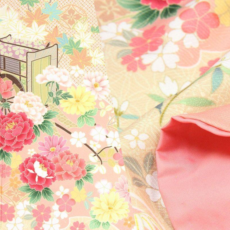 【正規品】 訪問着 レンタル L クリーム 御所車 ワンタッチ 簡単 着物 七五三 【2193531531】(12870円)