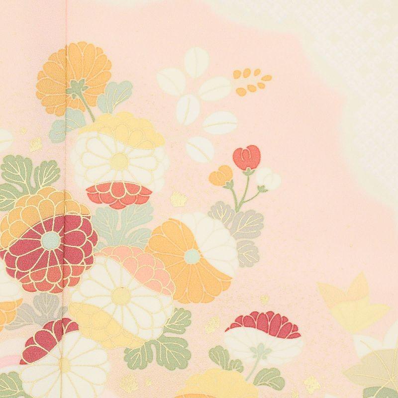 訪問着 レンタル S クリーム 辻が花 ワンタッチ 簡単 着物 七五三 着物 七五三