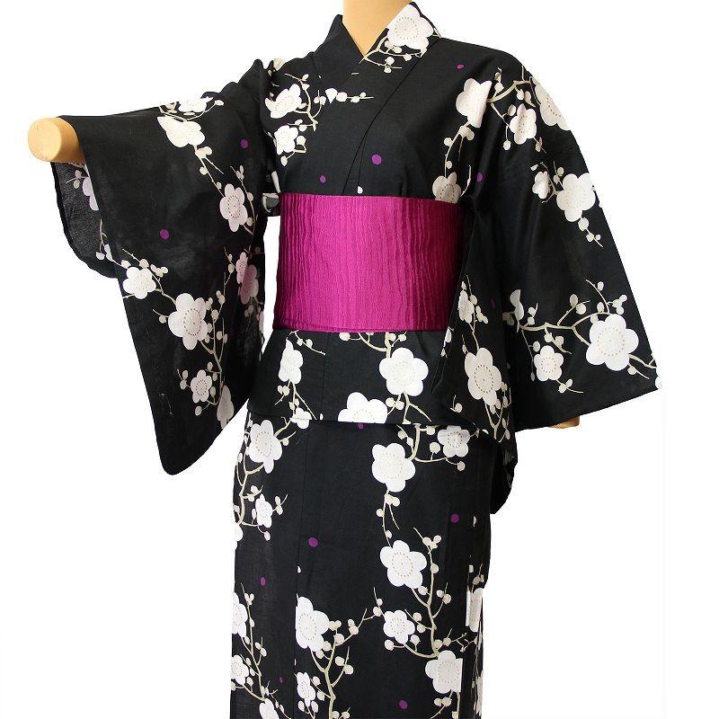 UNSODO 芸艸堂 浴衣 新品未使用 綿紅梅 南天 紺 芸艸堂 浴衣 ゆかた