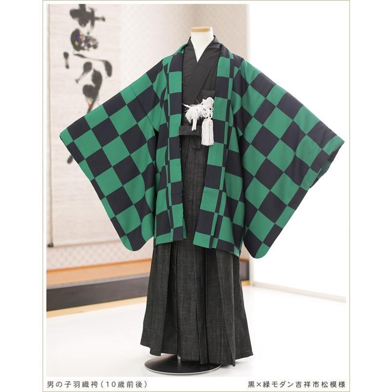 春夏の服 10歳 男の子 着物レンタル ジュニア 紋付袴 d1052 フルセット 小学校