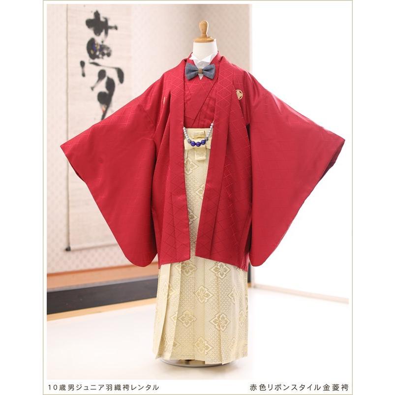 10歳 男の子 着物レンタル ジュニア 紋付袴 d1053 フルセット 小学校