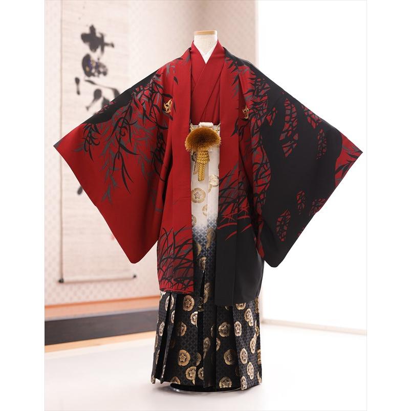 10歳 男の子 着物レンタル ジュニア 紋付袴 d1060 フルセット 小学校