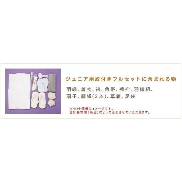 10歳 男の子 最高級正絹 着物レンタル ジュニア 羽織袴 d1098 フルセット 小学校卒業式 イベント 人気 1/2成人式 140cm〜150cm 特選京友禅 紺地総絞り_3