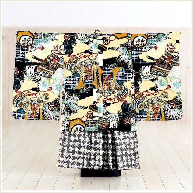 5歳 男の子 着物レンタル 七五三 d4051 子供着物 753 レトロ フル