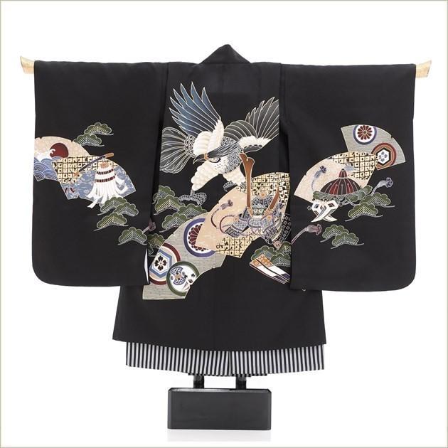 小さめ5歳 男の子 正絹 着物レンタル 100cm〜110cm 七五三 袴レンタル