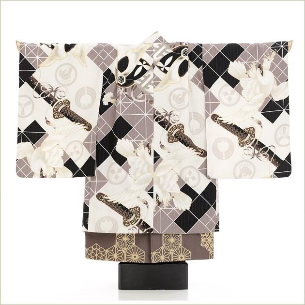 七五三 5歳 男の子 100cm〜110cm 袴レンタル d4203 子供着物 七草 着物