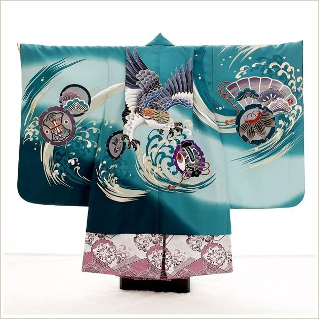 5歳 男の子 着物レンタル 七五三 d5111 子供着物 袴 フルセット