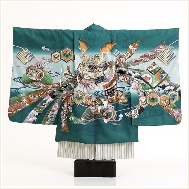 5歳七五三フルセット 5歳 男の子 着物レンタル 七五三 d5130 子供着物 袴 フルセット