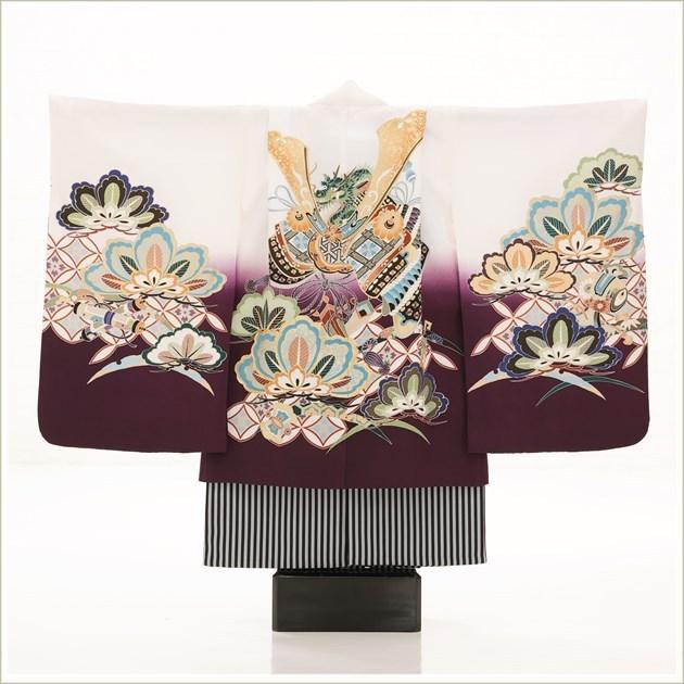 5歳 男の子 正絹 七五三 着物レンタル d5521 袴レンタル プレミアム