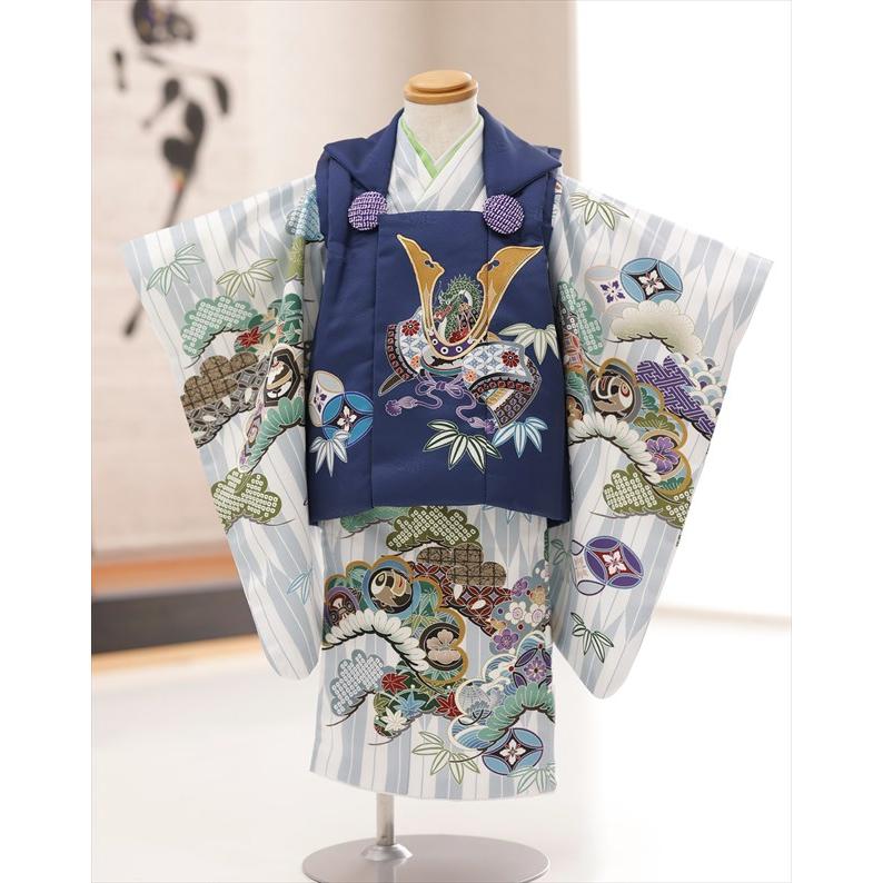 小さめ 3歳 男の子 七五三 被布セット レンタル df132s 2歳 着物