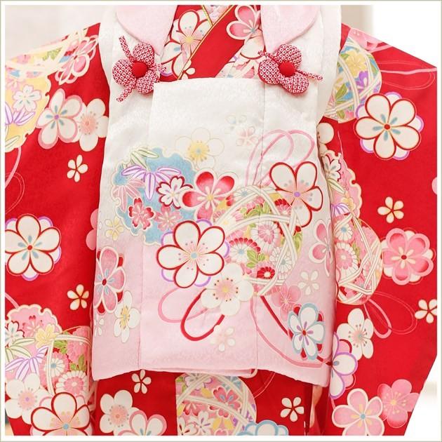 3歳女の子 正絹 着物 七五三レンタル 被布セット f1411 子供着物 人気