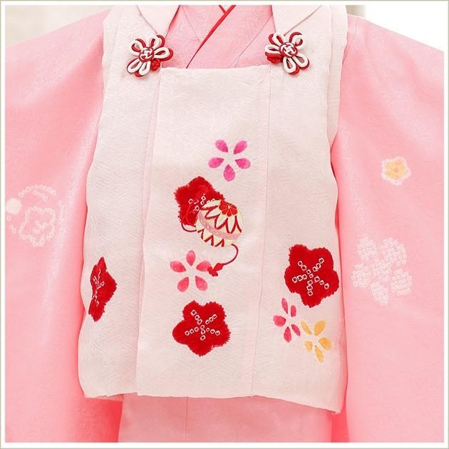 3歳女の子 正絹 着物 七五三レンタル 被布セット f1413 子供着物 人気