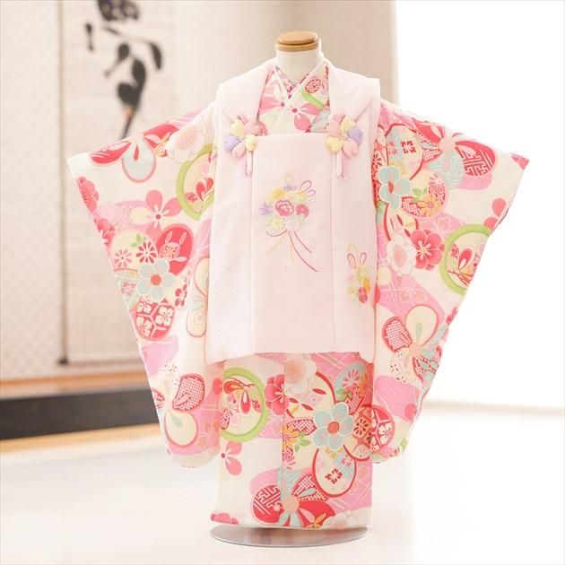 3歳女の子 着物 七五三レンタル 被布セット f1556 子供着物 人気