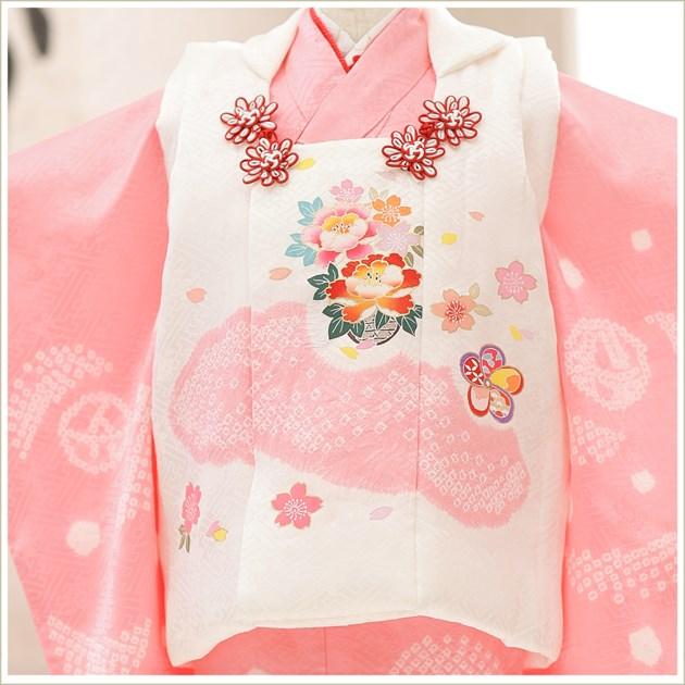 【正絹】3歳　着物　被布　セット 3歳女の子 正絹着物 七五三レンタル 被布セット f1597 子供着物 人気