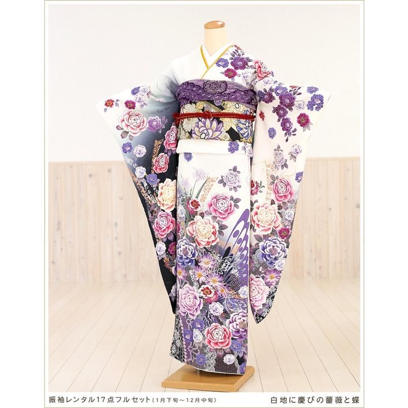 刺繍半衿 振袖 メール便対応可能 半襟 白 刺繍 振袖 成人式 半衿 着物