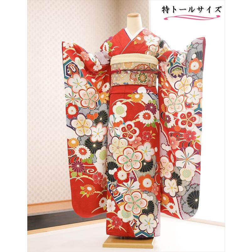 未使用　豪華振袖フルセット　トールサイズ・ゆったりサイズ　成人式 高身長スーパートールサイズ 成人式 振袖レンタル 身長180cm前後1月