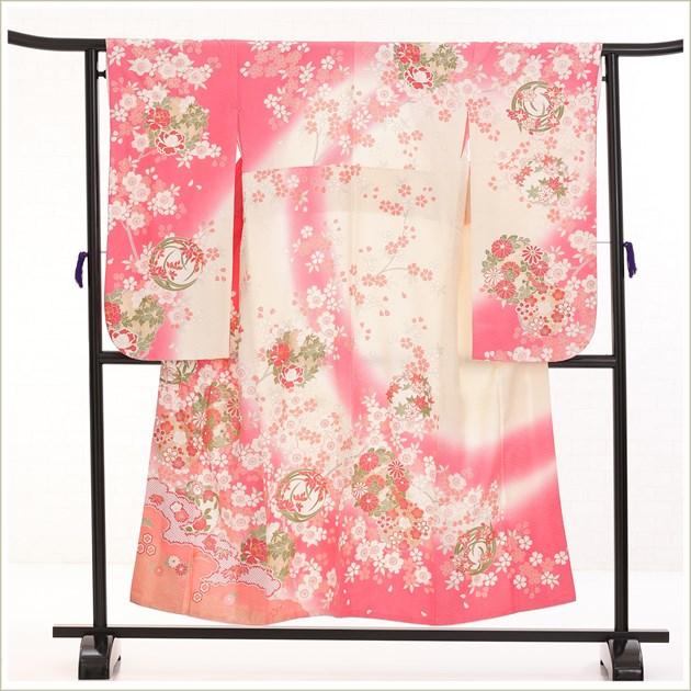 410aj93■十三参り 卒業式 百貨店取扱い初釜 女児 着物■美品 小学校卒業式 袴レンタル 女の子 h1041 小学生 十三参り 小さめ