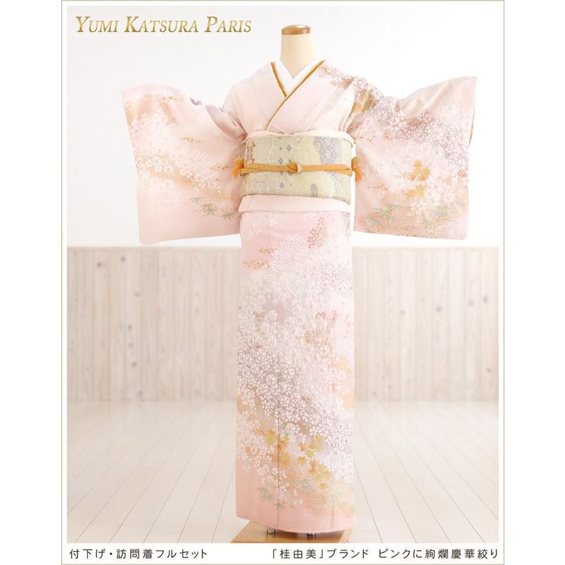 訪問着 フルセット 着物 正絹 ベージュ 絞り 菖蒲 N1 訪問着