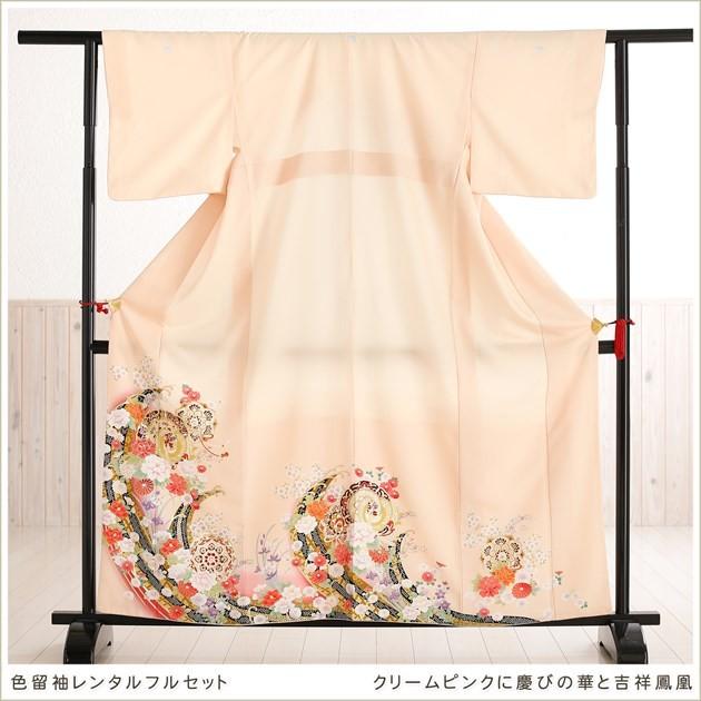 色留袖 レンタル 五つ紋 結婚式 it058 色留袖フルセット 式典 母親