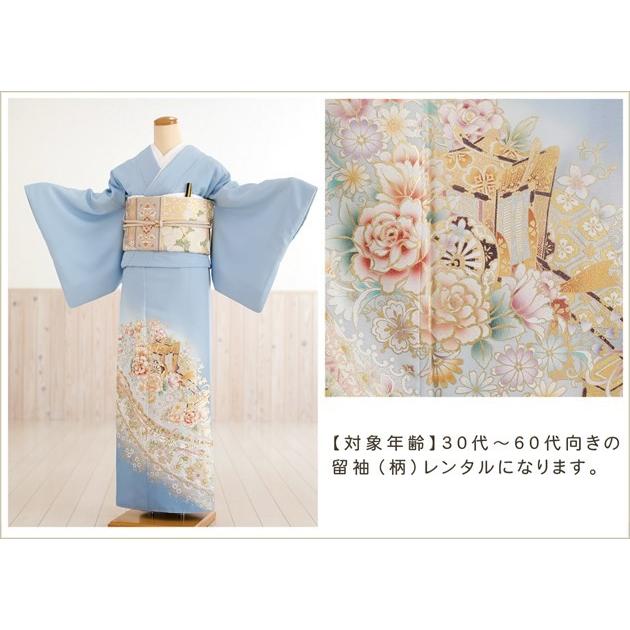 色留袖 レンタル 五つ紋 it090 特選京友禅 色蒔絵金銀箔模様「葵の絆