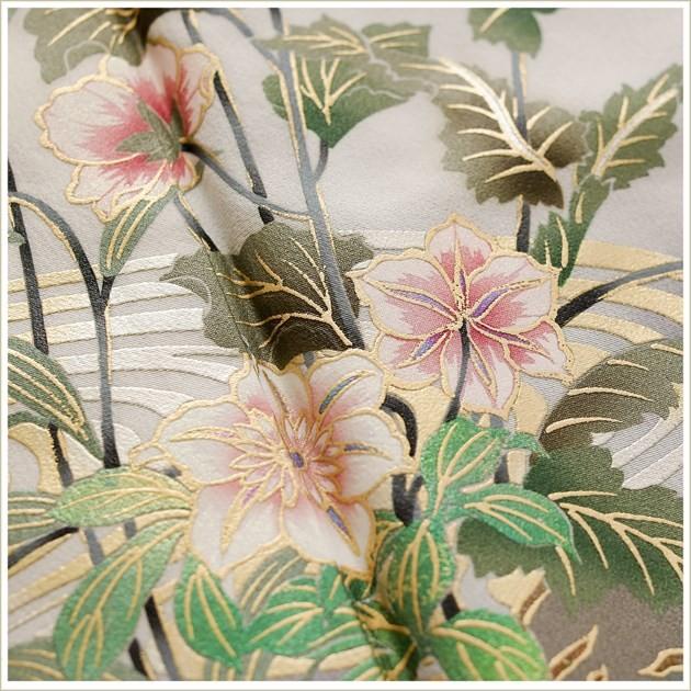 ❰6500❱ フルセット　色留袖 華文 一つ紋 結婚式 亀房　袋帯　正絹 着物 色留袖 レンタル it099 結婚式 着物レンタル 母親 正絹 食事会 叙勲