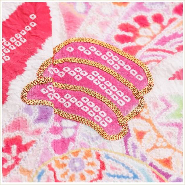 7歳 女の子 七五三 正絹 着物レンタル j7373 フルセット 上質 753 子供