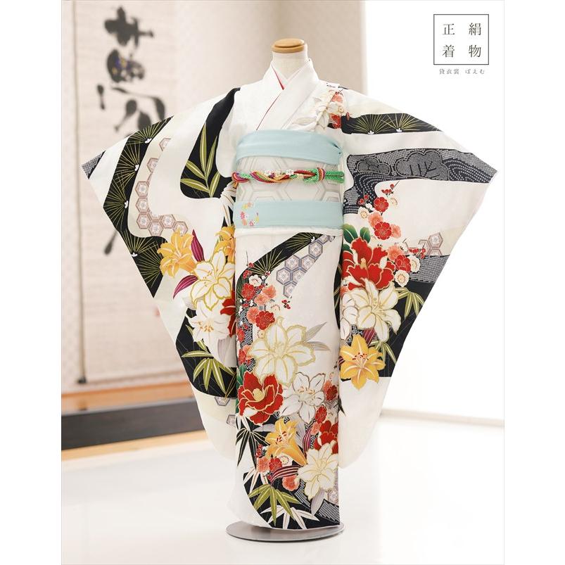 7歳 女の子 七五三 正絹 着物レンタル j7376 フルセット 上質