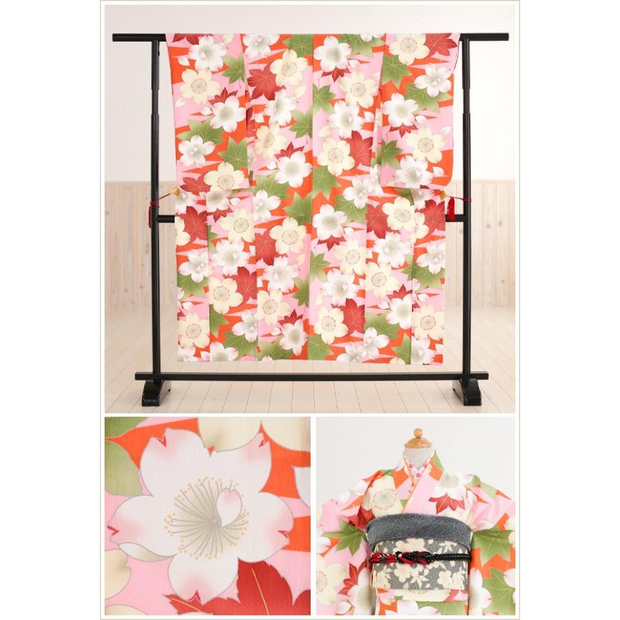 女の子 着物レンタル 10歳〜13歳 子供振袖 ジュニア振袖 jk040