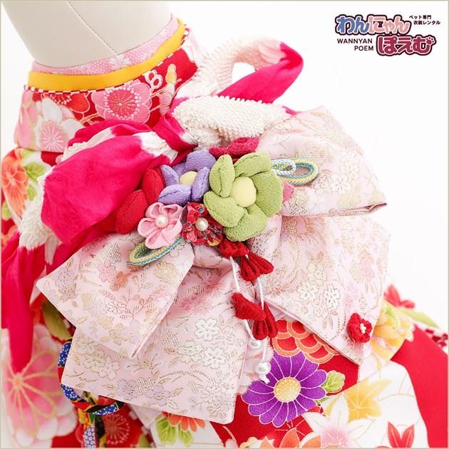 犬の本格振袖 犬の着物レンタル 中型犬 女の子 klr-003 ペット衣装 振袖 dog