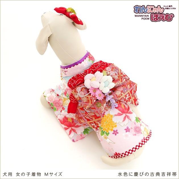 犬の着物レンタル 中型犬 女の子 kmr-006 ペット衣装 振袖 dog 往復
