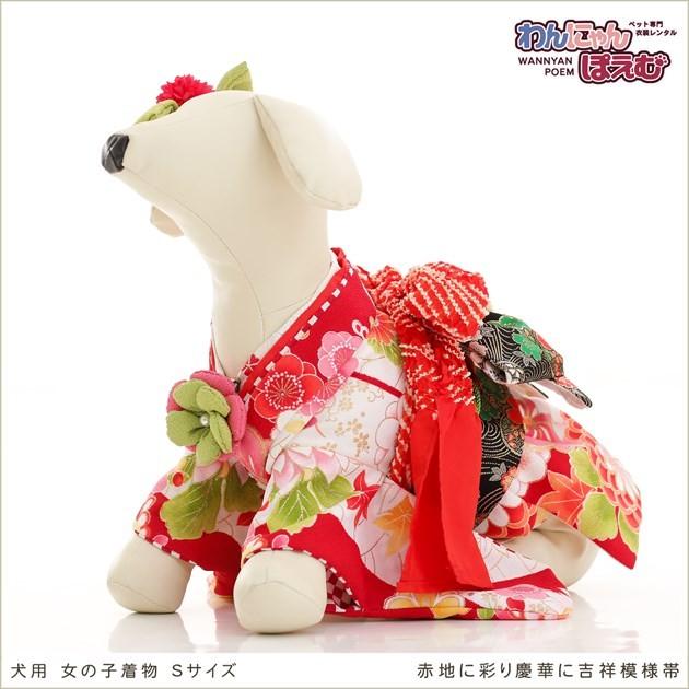 犬の着物レンタル 小型犬 女の子 ksr-003 ペット衣装 振袖 dog 往復