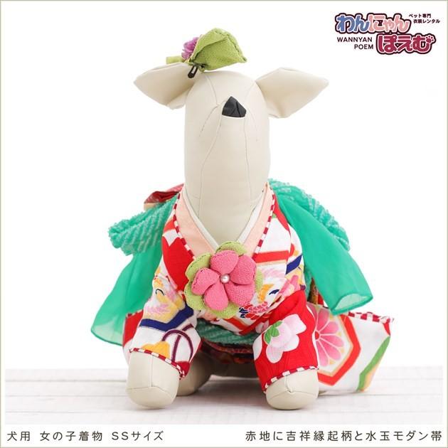 犬の着物レンタル 小型犬 女の子 kssr-011 ペット衣装 振袖 往復送料