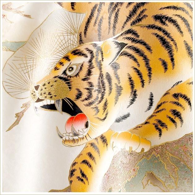 高級正絹 京友禅 寅 産着レンタル 男の子 お宮参り お食い初め md2067