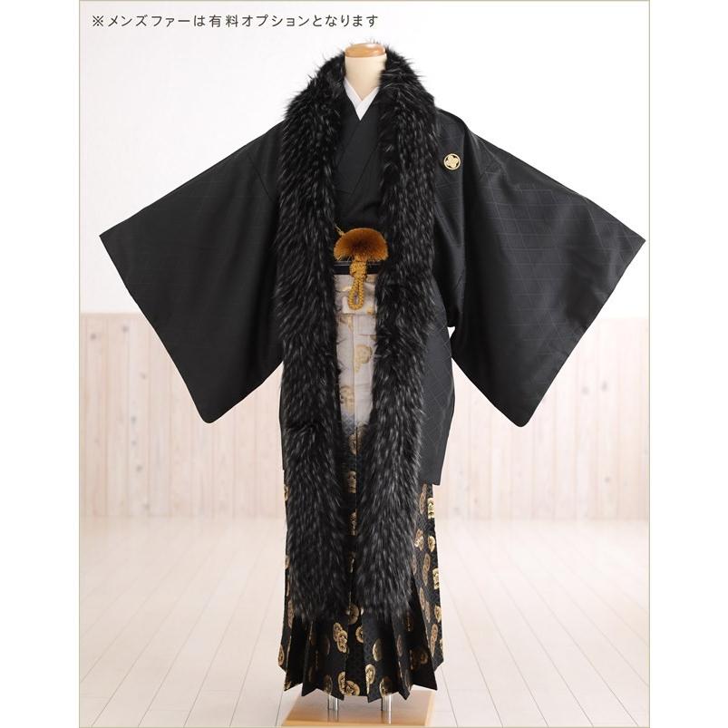 身長190cm対応 卒業式 袴レンタル 男 mo059-10 羽織袴 紋付フルセット