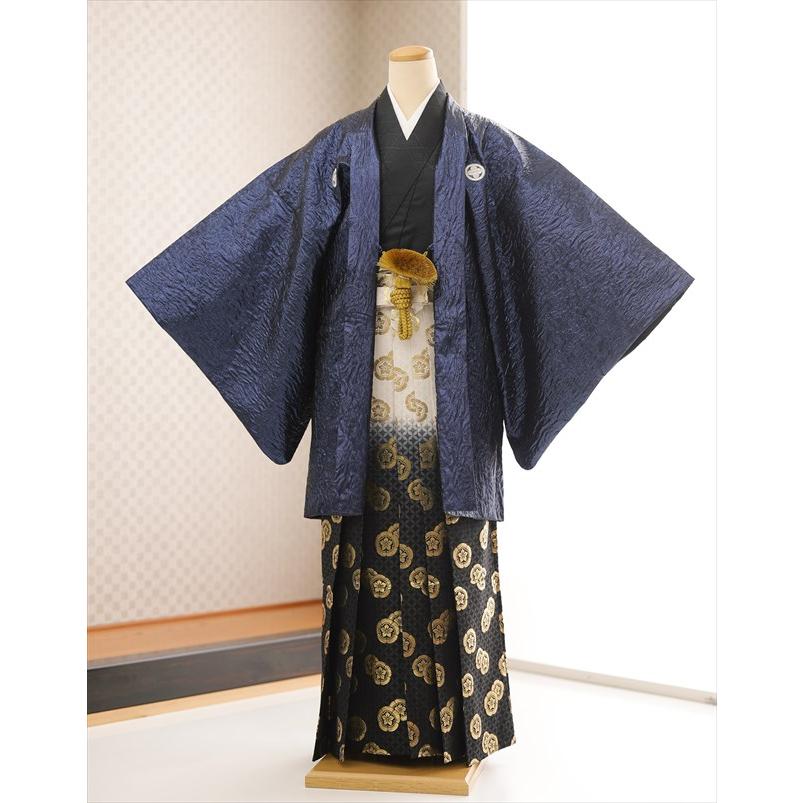 卒業式 袴レンタル 男 mo271 羽織袴 紋付フルセット 人気 メンズ 結婚