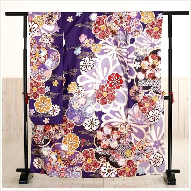 卒業式 女 袴 レンタル oh1057 紫地に絢爛桜花×紺袴/袴セット/大学