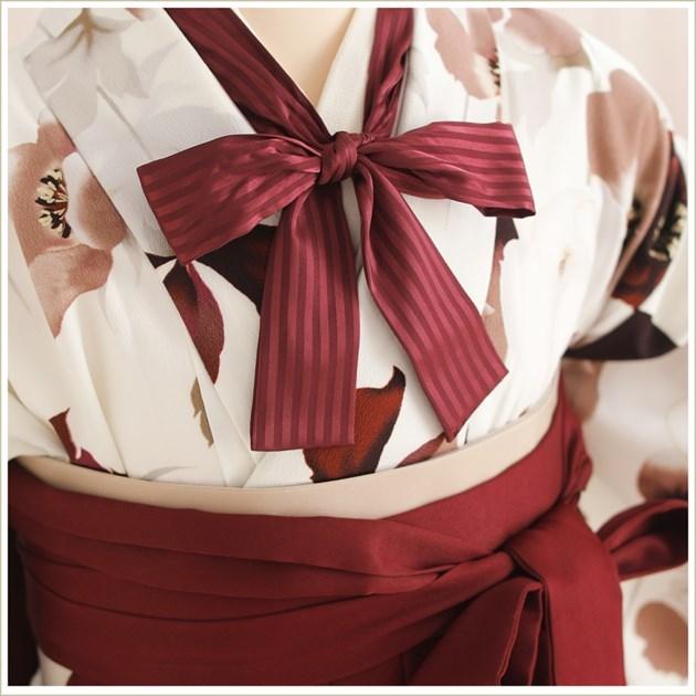 「超メルカリ市」 卒業式 女 袴レンタル oh5059 女袴フルセット 大学 短大 専門学校 謝恩会 着物レンタル 卒業袴 二尺袖 「ジャパンスタイル」 クリーム×エンジモダン 【2539495050】(14900円)