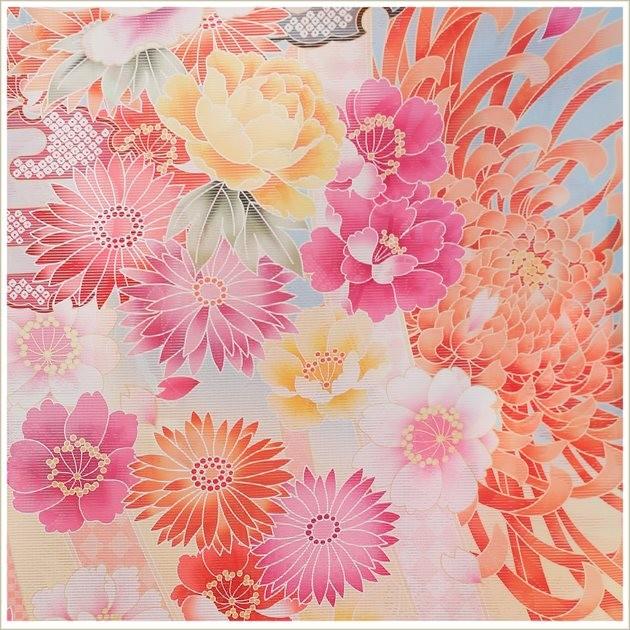 希少 夏用振袖 絽 夏用振袖フルセットレンタル。絽タイプの振り袖、夏の成人式・結婚式