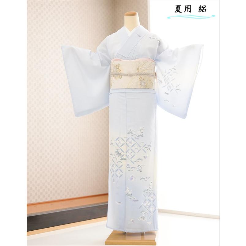 夏用 絽 訪問着レンタル sr5045 着物レンタル フルセット ママ 母親 結婚式 kimono お宮参り 夏着物 人気 モダン 2024 ...
