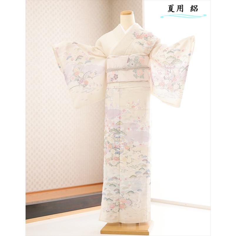 夏用 絽 訪問着レンタル sr5061 着物レンタル フルセット ママ 母親 