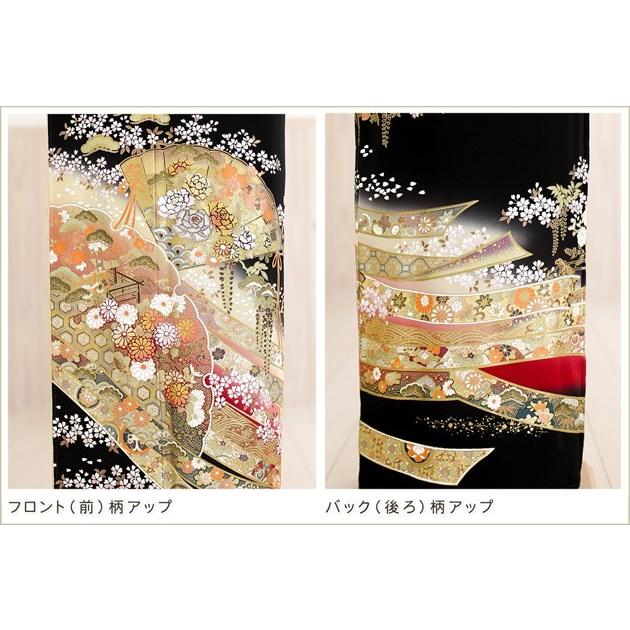 桂由美  大きいサイズ 留袖レンタル th010 黒留袖  留め袖 結婚式  [万葉の響き] 母親/高級 /15号〜19号 | YUMI KATSURA | 02