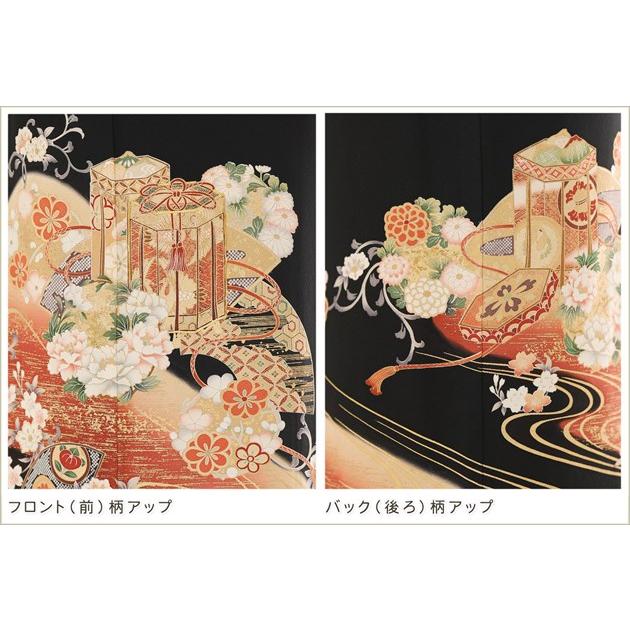 150cm 155cm 小さめ 黒留袖レンタル ts028 母親 高級 正絹 留め袖 結婚