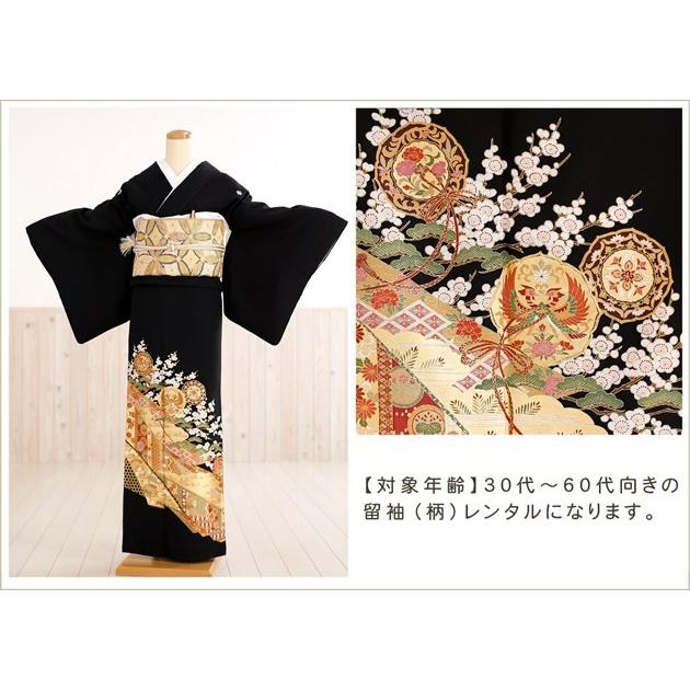留袖レンタル 黒留袖レンタル ts145 結婚式 着物レンタル 留め袖 フル