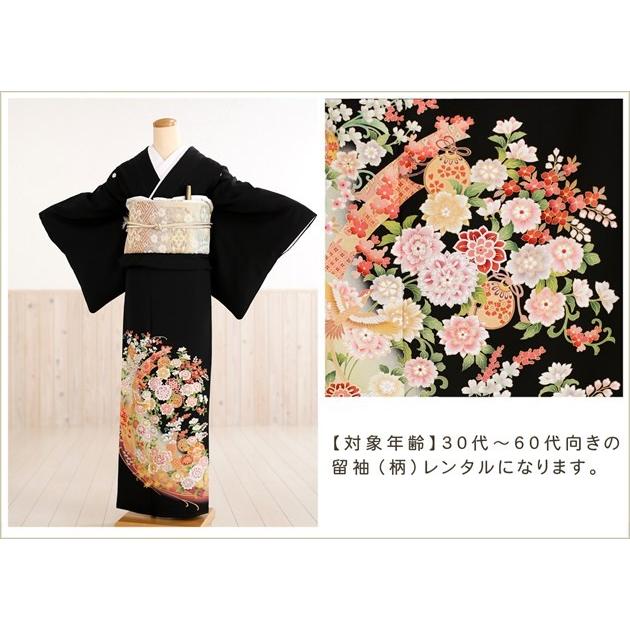 留袖レンタル 黒留袖 ts149 結婚式 着物レンタル 留め袖 フルセット