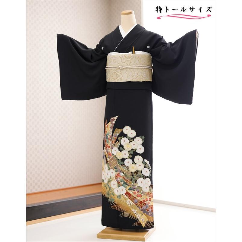 高身長トールサイズ 留袖レンタル ts276 黒留袖 175cm前後 結婚式 母親