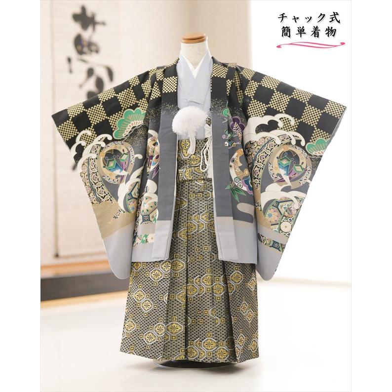 【七五三5歳男の子】羽織、着物、金蘭ワンタッチ袴セット 楽天市場】七五三 男の子 5歳 7歳 金刺繍紋入り 袴が選べる羽織袴