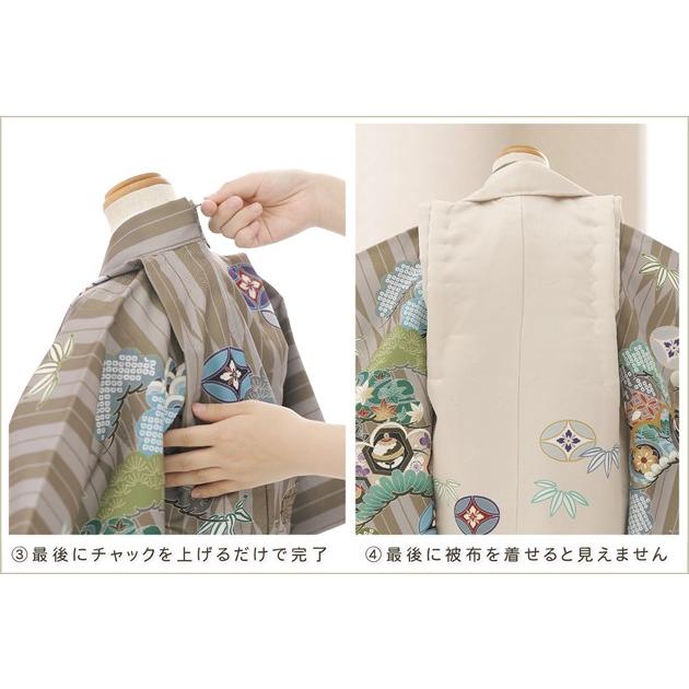 チャックで簡単 ワンタッチ着付け 3歳 男の子 七五三 被布