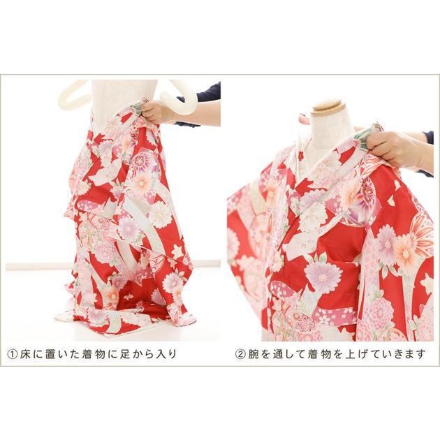 ＊オーダー専用 小さいなお着物セット ＊ 楽チャックで簡単ワンタッチ着付け 小さいサイズ 2歳〜3歳 女の子