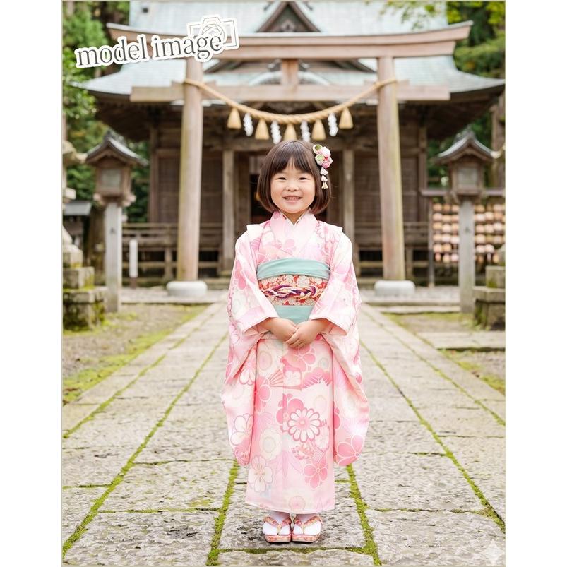 3歳 女の子 七五三 楽チャック着物レンタル 作り帯 zj3002「チャック